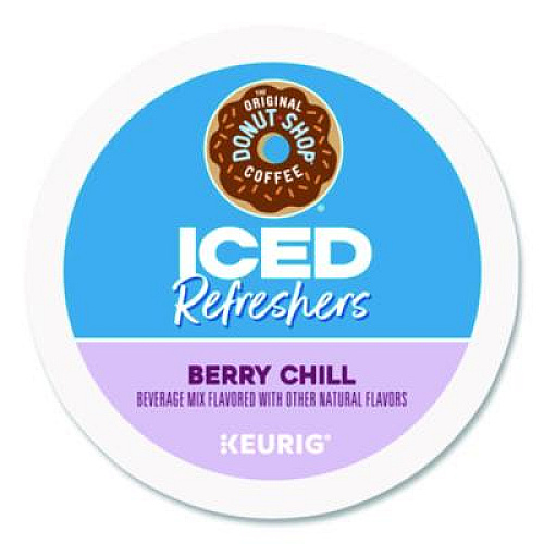 The Original Donut Shop ICED Refreshers K-Cup Pods, Berry Chill, 20/Box, 4 Boxes/Carton (0631CT)