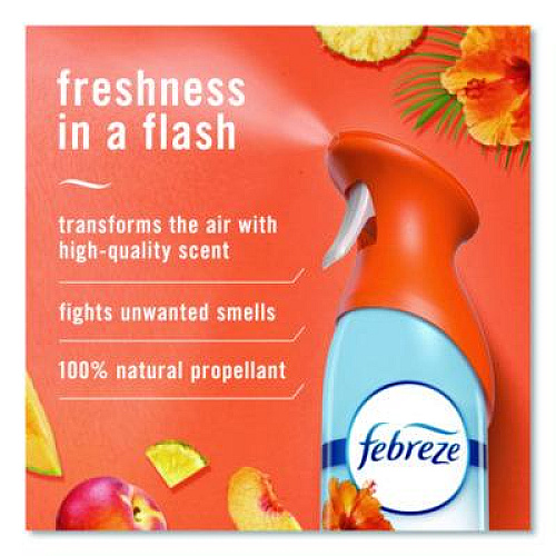 Febreze AIR, Hawaiian Aloha, 8.8 oz Aerosol Spray, 2/Pack, 3 Packs/Carton (17342)