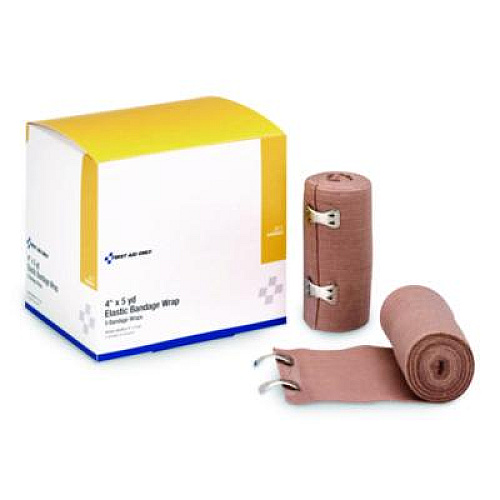 First Aid Only Reusable Elastic Bandage Wrap, 4" x 15 ft, 9/Box (5903)