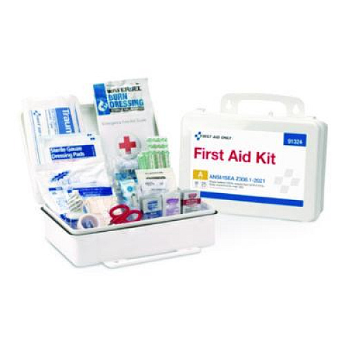 First Aid Only ANSI 2021 First Aid Kit for 25 People, 94 Pieces, Plastic Case (91324)