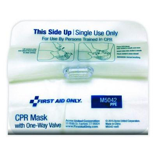 First Aid Only CPR Face Shield with Elastic Ear Bands, Fits Adults and Children (730009)