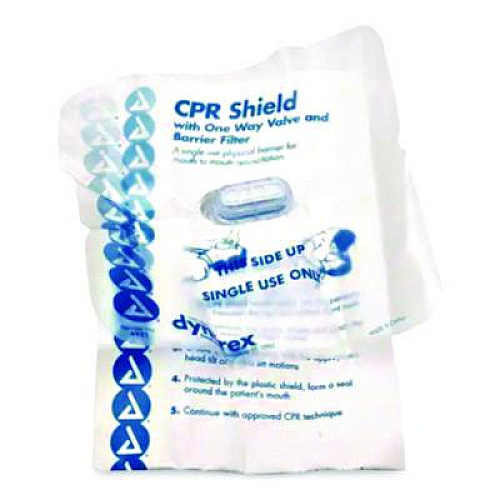 First Aid Only CPR Face Shield with Elastic Ear Bands, Fits Adults and Children (730009)