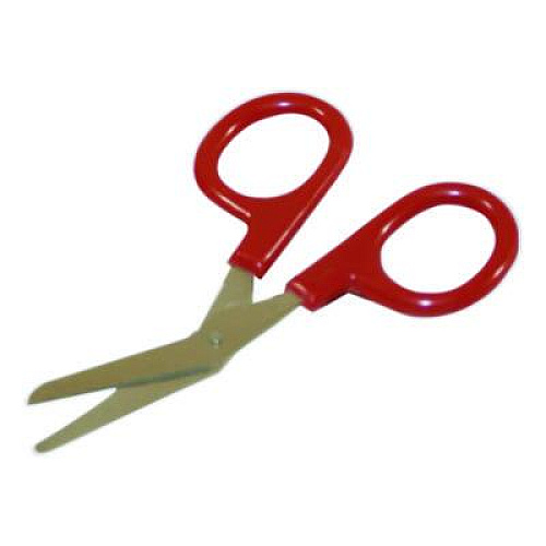 First Aid Only Angled First Aid Kit Scissors, 4" Long, 1.5" Cut Length, Crane-Style Red Handle (730010)