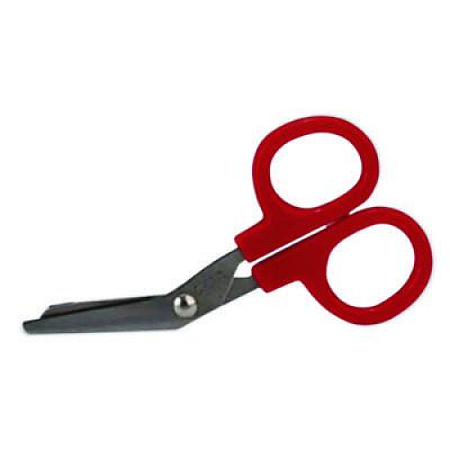 First Aid Only Angled First Aid Kit Scissors, 4" Long, 1.5" Cut Length, Crane-Style Red Handle (730010)