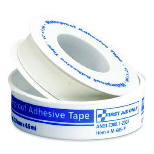 First Aid Only Waterproof-Adhesive Medical Tape with Dispenser, Acrylic, 1" x 15 ft, White (730015)
