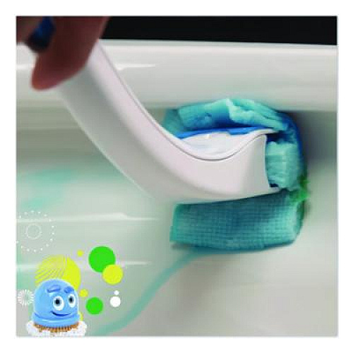 Scrubbing Bubbles Fresh Brush Toilet Cleaning System Starter Kit, 19" Wand, 4 Pads, Stand (301822)