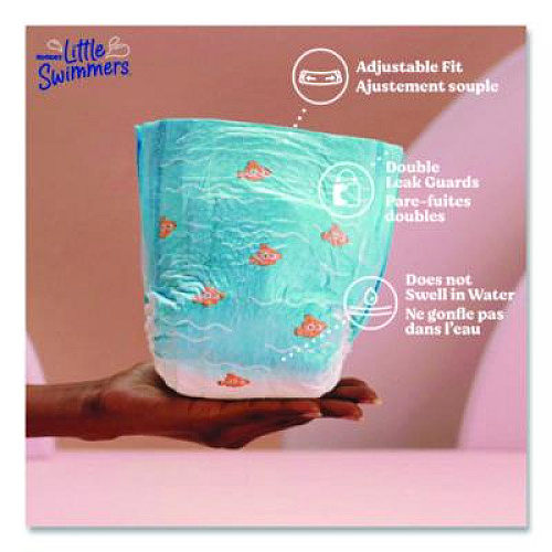 Huggies Little Swimmers, Size 3, 16 lbs to 26 lbs, 12/Pack, 8 Packs/Carton (18339)
