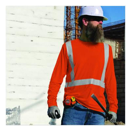 ergodyne Chill-Its 6688 Type R Class 2 Cooling Hi-Vis Sun Shirt with UV Protection, X-Large, Orange (12233)