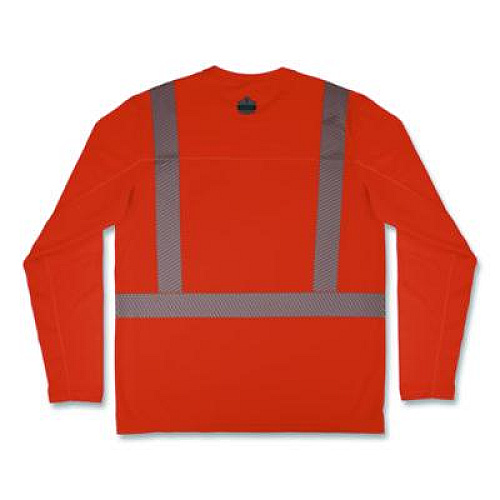 ergodyne Chill-Its 6688 Type R Class 2 Cooling Hi-Vis Sun Shirt with UV Protection, 2X-Large, Orange (12234)