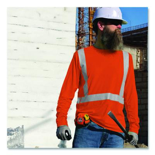 ergodyne Chill-Its 6688 Type R Class 2 Cooling Hi-Vis Sun Shirt with UV Protection, 2X-Large, Orange (12234)