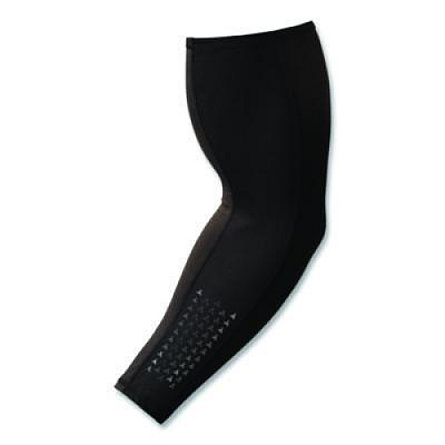 ergodyne Chill-Its 6691 Cooling Arm Sleeves with Box-Handling Grip, Polyester/Spandex, X-Large, Black, Pair (12389)