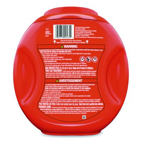 Tide PODS Laundry Detergent, HE Compatible, Coldwater Clean Original, 66 oz Tub, 76 Pods/Tub, 4 Tubs/Carton (09165CT)