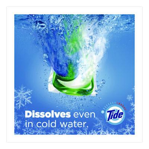 Tide PODS Laundry Detergent, HE Compatible, Coldwater Clean Original, 66 oz Tub, 76 Pods/Tub, 4 Tubs/Carton (09165CT)