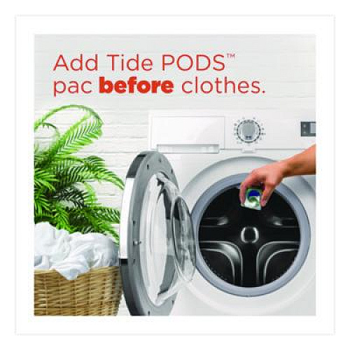 Tide PODS Laundry Detergent, HE Compatible, Coldwater Clean Original, 66 oz Tub, 76 Pods/Tub, 4 Tubs/Carton (09165CT)