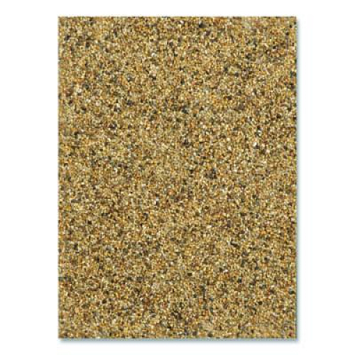 Rubbermaid Commercial Landmark Series Aggregate Panel, For 35 gal Classic Container, 15.7 x 27.9 x 0.38, Stone, River Rock, 4/Carton (4003RIV)