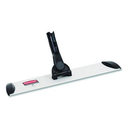 Rubbermaid Commercial Executive Microfiber Single-Sided Flat Mop Frame, 3.5 W, 17 L, Black/Silver (1863893)