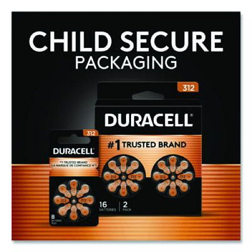 Duracell Hearing Aid Battery, #312, 8/Pack (DA312B8ZM09)