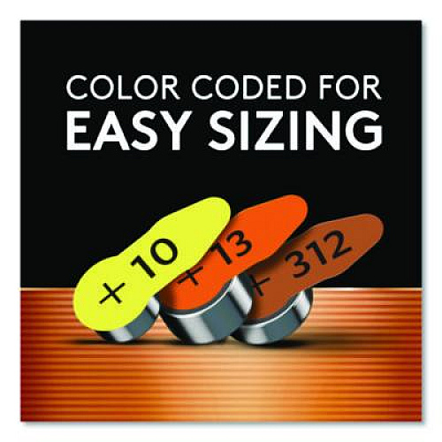 Duracell Hearing Aid Battery, #312, 16/Pack (DA312B16ZM09)