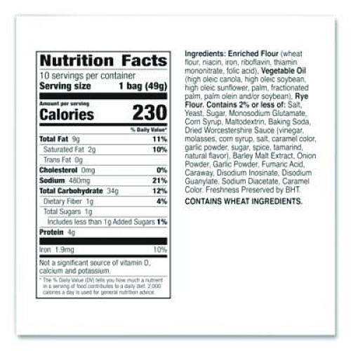 Gardettos Club Mix, Zesty Original, 1.75 oz Packet, 42/Carton (49448)