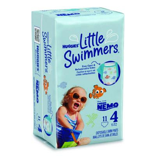Huggies Little Swimmers, Size 4, 24 lbs to 34 lbs, 11/Pack, 8 Packs/Carton (18342)