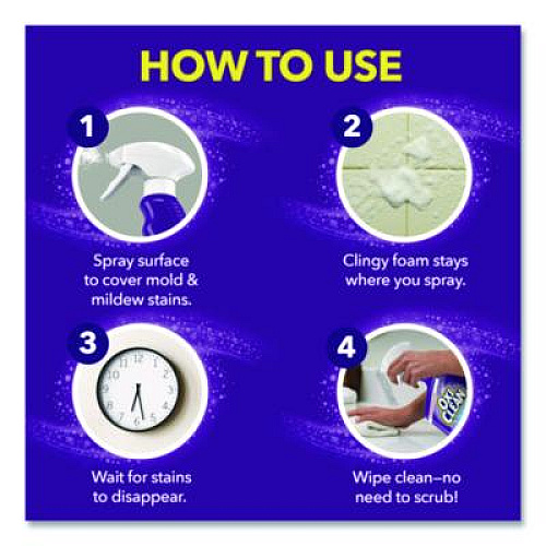 OxiClean Plus Bleach Mold and Mildew Stain Remover, Citrus Scent, 30 oz Spray Bottle, 8/Carton (5703730000)