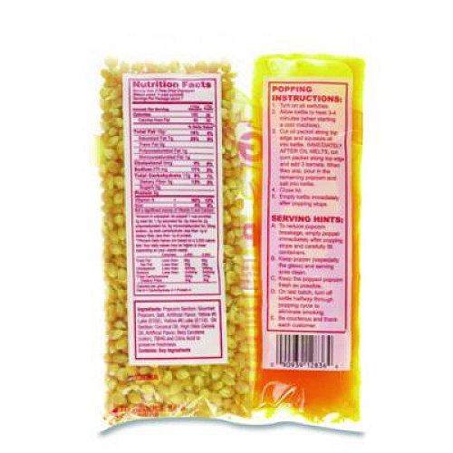 Gold Medal Mega Pop Popcorn, Butter, 8 oz Bag, 36 Bags/Carton (2836)