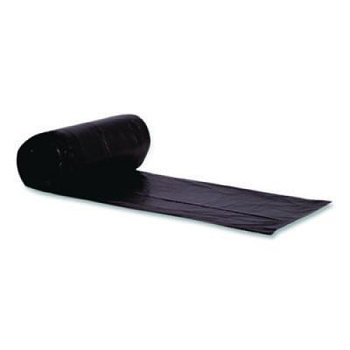 Heritage Linear Low-Density Can Liners, 60 gal, 2.5 mil, 38" x 58", Black, Flat Pack, 50/Carton (402709)
