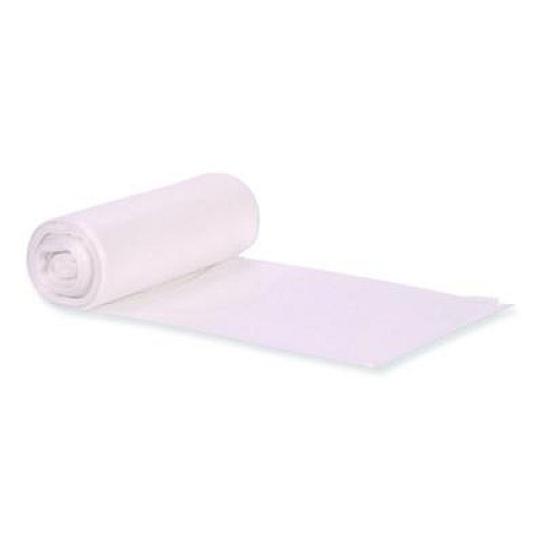 Heritage High-Density Waste Can Liners, 33 gal, 22 mic, 33" x 40", Natural, Roll, 25 Bags/Roll, 10 Rolls/Carton (421061)