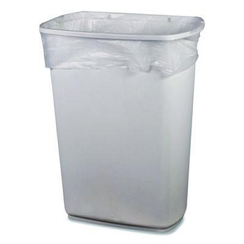 Heritage Linear Low-Density Can Liners, 16 gal, 0.7 mil, 24" x 32", Clear, Interleaved Roll, 500/Carton (1578142)