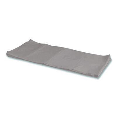 Heritage Linear Low-Density Can Liners, 45 gal, 1.1 mil, 40" x 46", Gray, Flat Pack, 125/Carton (2597604)