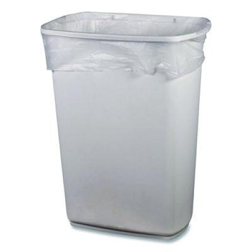 Heritage High-Density Waste Can Liners, 10 gal, 6 mic, 24" x 27", Natural, Roll, 50 Bags/Roll, 20 Rolls/Carton (2597636)