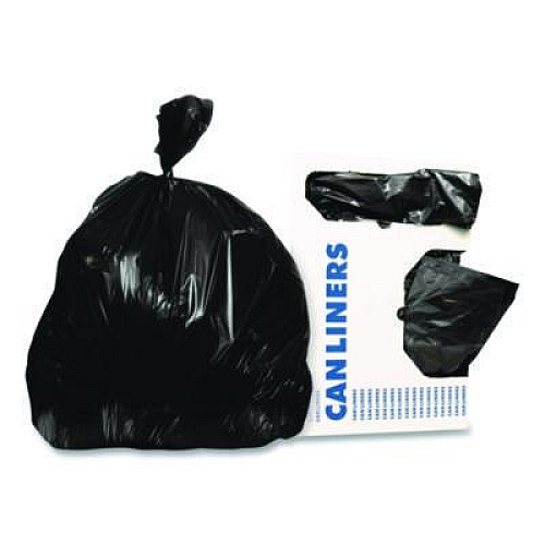Heritage Linear Low-Density Can Liners, 96 gal, 2 mil, 57" x 75", Black, 50/Carton (K1475QK)