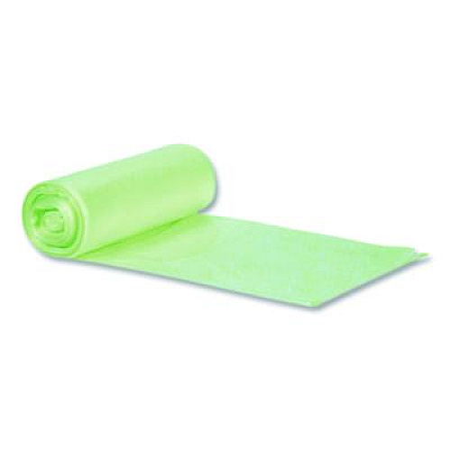 Heritage Biotuf Compostable Can Liners, 32 gal, 1 mil, 34" x 48", Green, 20 Bags/Roll, 5 Rolls/Carton (Y6848YER01)