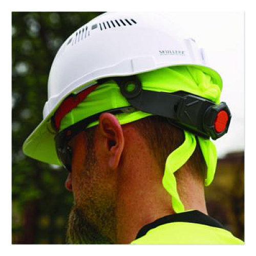 ergodyne Chill-Its 6615 High-Performance Bandana Doo Rag with Terry Cloth Sweatband, One Size Fits Most, Lime (12476)