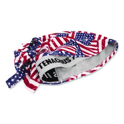 ergodyne Chill-Its 6615 High-Performance Bandana Doo Rag with Terry Cloth Sweatband, One Size Fits Most, Stars and Stripes (12477)
