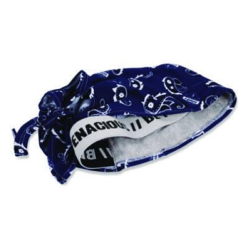 ergodyne Chill-Its 6615 High-Performance Bandana Doo Rag with Terry Cloth Sweatband, One Size Fits Most, Navy Western (12480)