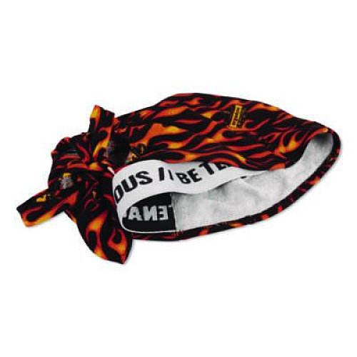 ergodyne Chill-Its 6615 High-Performance Bandana Doo Rag with Terry Cloth Sweatband, One Size Fits Most, Flames (12485)