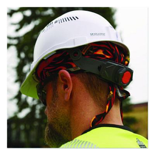 ergodyne Chill-Its 6615 High-Performance Bandana Doo Rag with Terry Cloth Sweatband, One Size Fits Most, Flames (12485)