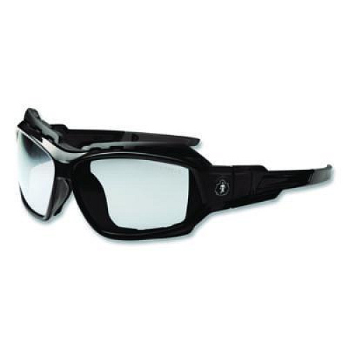 ergodyne Skullerz Loki Safety Glasses/Goggles, Black Full Frame, Clear Dual I/O Lens (56080)
