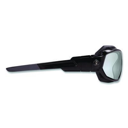 ergodyne Skullerz Loki Safety Glasses/Goggles, Black Full Frame, Clear Dual I/O Lens (56080)