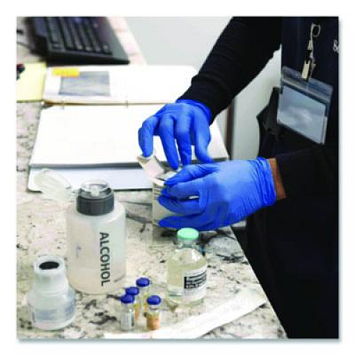 AMMEX Professional Nitrile Exam Gloves, Powder-Free, Small, 3 mil Thick, 9.5" Long, Blue, 100/Box, 10 Boxes/Carton (ACNPF42100)