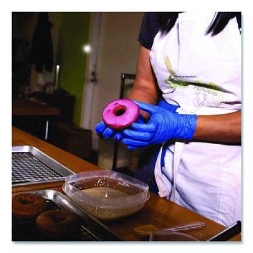 AMMEX Professional Nitrile Exam Gloves, Powder-Free, Small, 3 mil Thick, 9.5" Long, Blue, 100/Box, 10 Boxes/Carton (ACNPF42100)