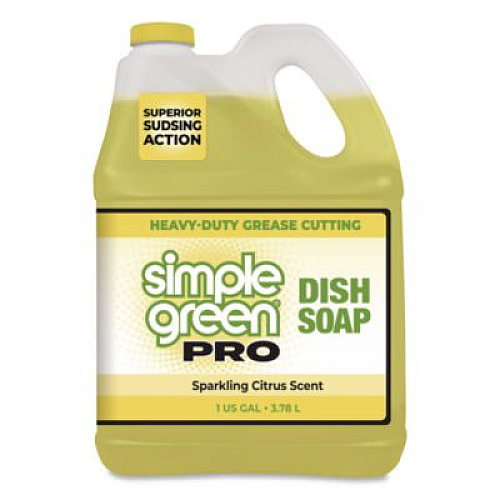 Simple Green Pro Dish Soap, Sparkling Citrus Scent, 1 gal Bottle, 4/Carton (4101128)