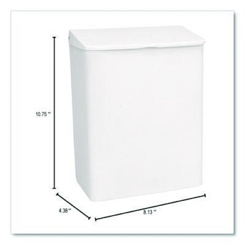 Impact Enamel Feminine Napkin Receptacle, Metal, White (25033000)