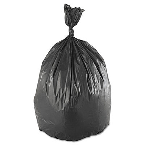 Inteplast Group Low-Density Commercial Can Liners, 60 gal, 1.4 mil, 38" x 58", Black, Interleaved Roll, 20 Bags/Roll, 5 Rolls/Carton (SLW3858SHK)