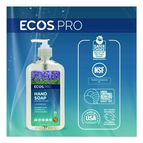 ECOS PRO Liquid Hand Soap, Lavender Scent, 17 oz (PL96656)