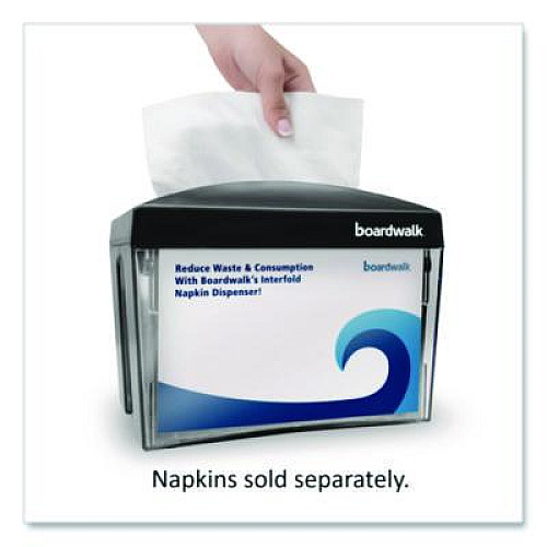 Boardwalk Interfold Napkin Dispenser, 7.9 x 5.6 x 7.9, Black (1503)