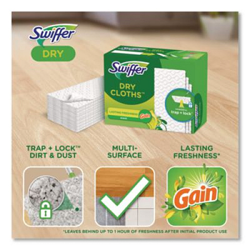 Swiffer Dry Refill Cloths. 8 x 10.4, White, 32 Box, 4 Boxes/Carton (83059)