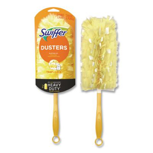 Swiffer Heavy Duty Dusters Starter Kit, 6" Handle with Two Disposable Dusters, 4 Kits/Carton (08109)