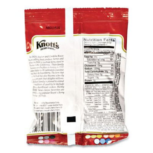 Knott's Berry Farm Premium Berry Jam Shortbread Cookies, Raspberry, 2 oz Pack, 36/Carton (59636)
